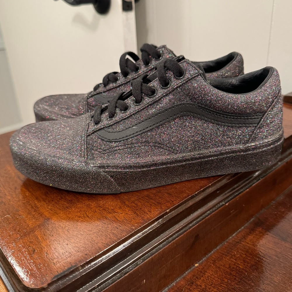 Black Rainbow 🌈 Glitter Vans Sneakers 🖤